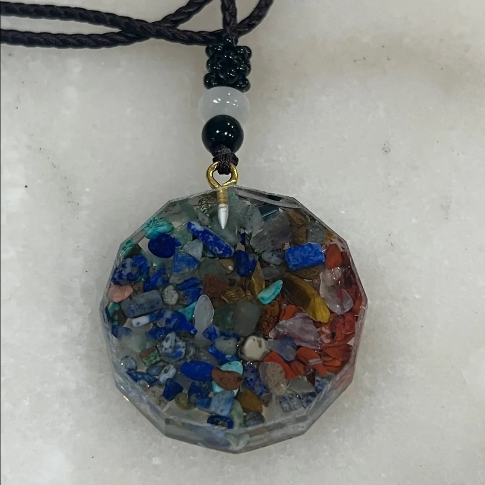 26” Metatron Cube Orgone Chakra Pendant Necklace